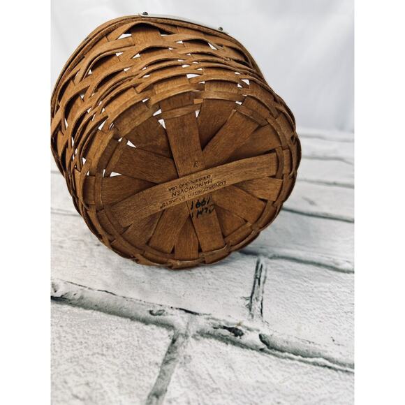 1991 Longaberger Discovery Basket w/Stationary Handle 5.5"RD x 3.5"H - Picture 5 of 5